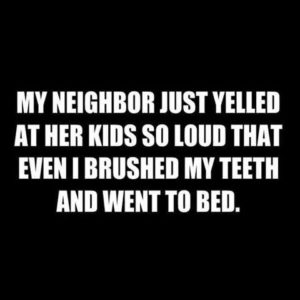  My Neighbour Yelled So Loud...