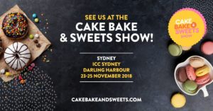 See you at the Cake, Bake and Sweets Show!