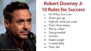 Robert Downey Jnr 10 Rules For Success