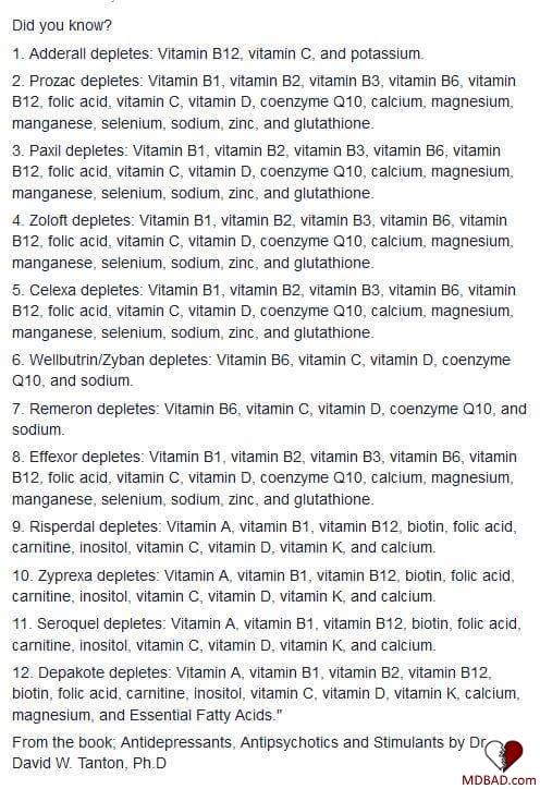 Antidepressants Deplete And Depress 