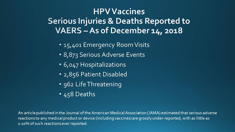 HPV VAERS Death and Injury Reports