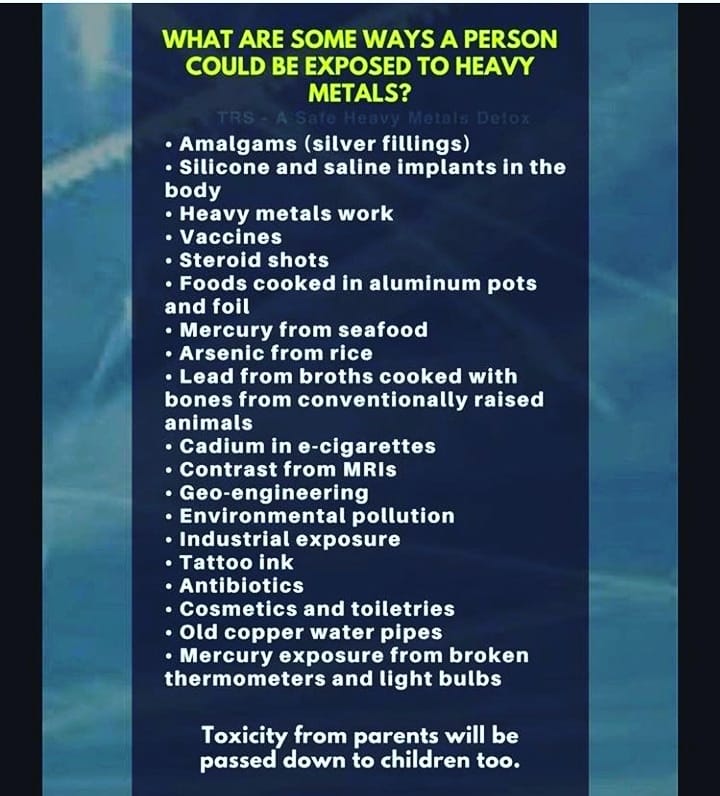 Sources Of Heavy Metal Toxicity
