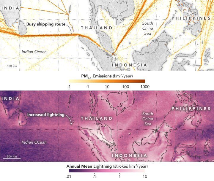 Lightening strike map