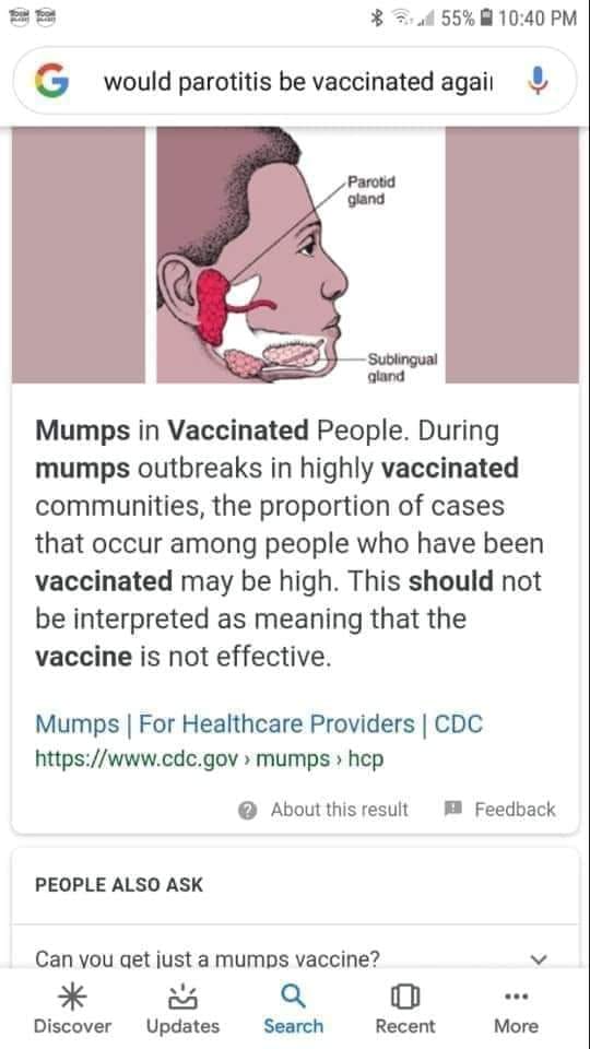 MMR Ineffective - CDC Mumps Double Speak