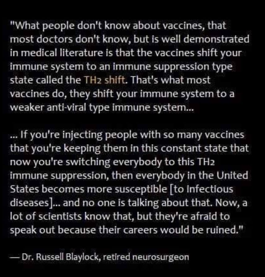 Vaccines And TH2 Immune Suppression