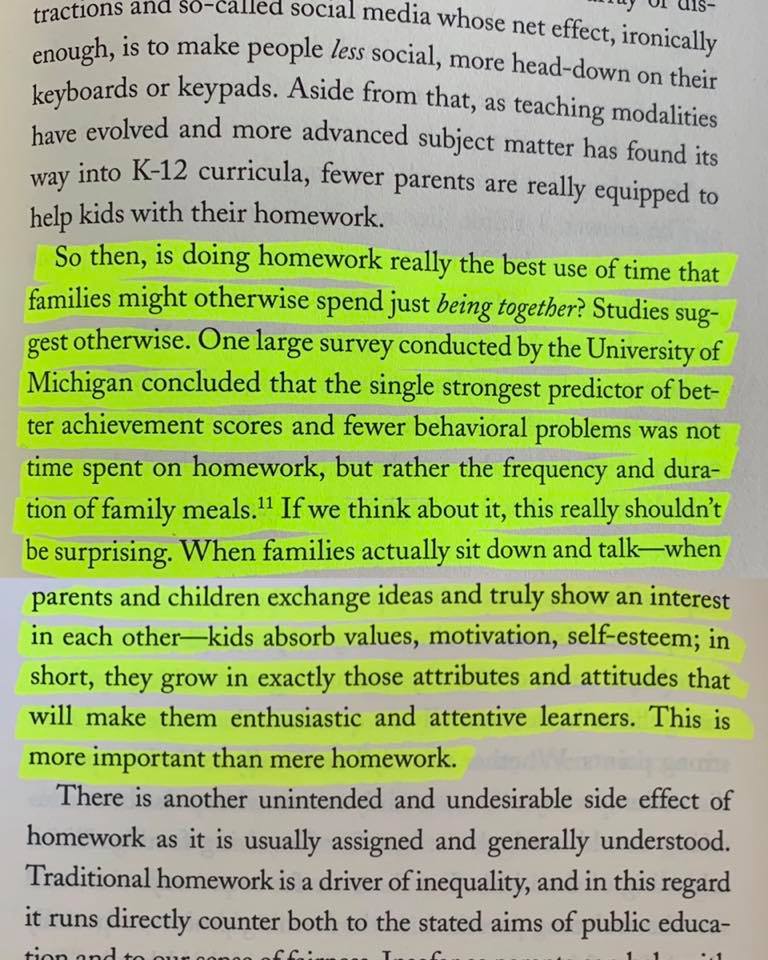 Homework Versus Family Meals