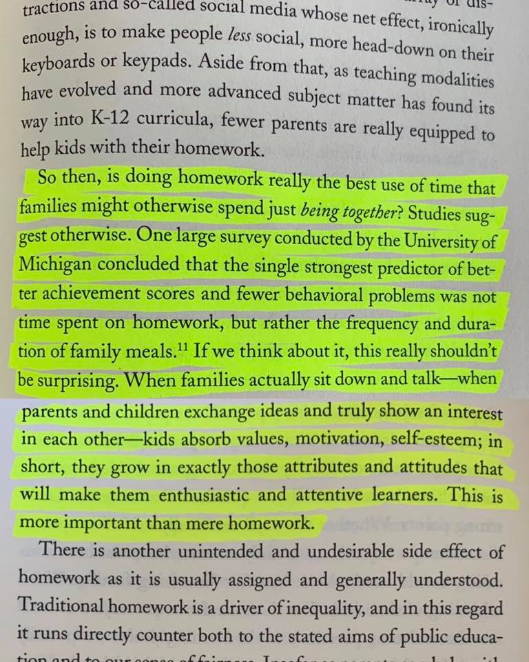 Homework Versus Family Meals