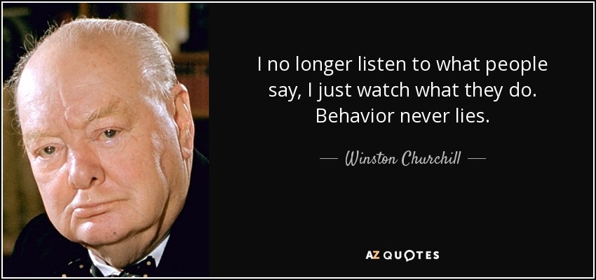 Behavior Never Lies