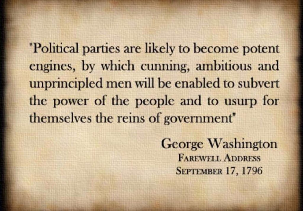 George Washington On Political Parties