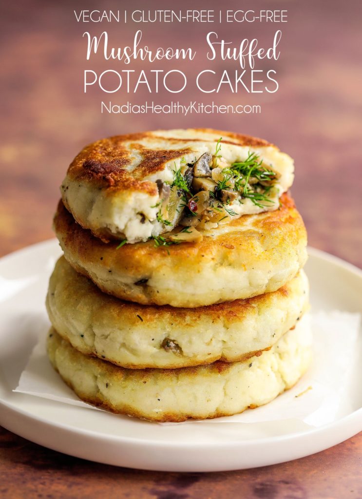 Mushroom Stuffed Potato Cakes