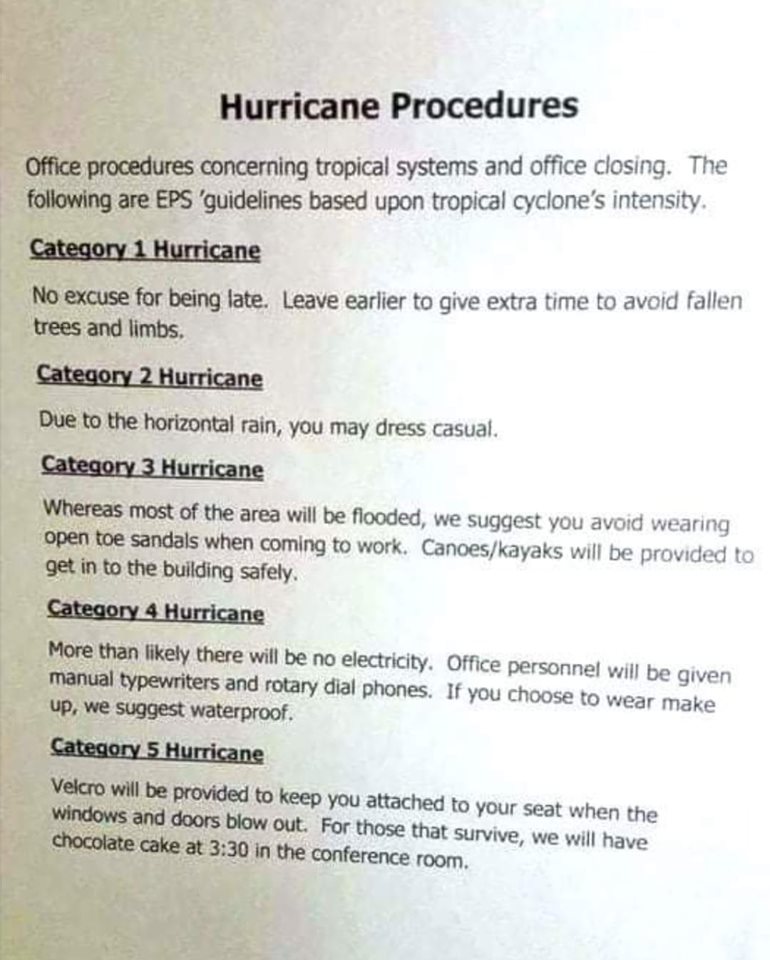 Hurricane Procedures 