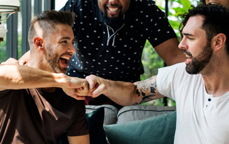 friends fist bump