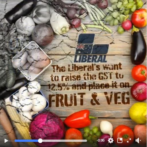 Liberals Want To Raise GST And Apply It To Fruit And Veg