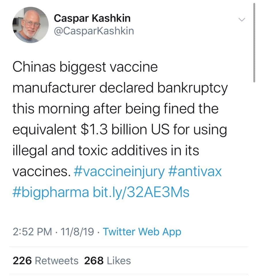 Chinese Vaccine Maker Bankrupted By Fine