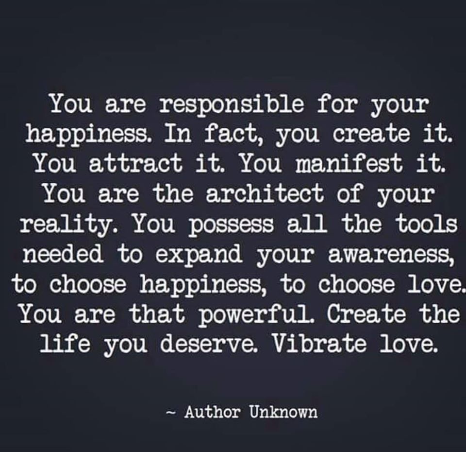 You Are Responsible For Your Life