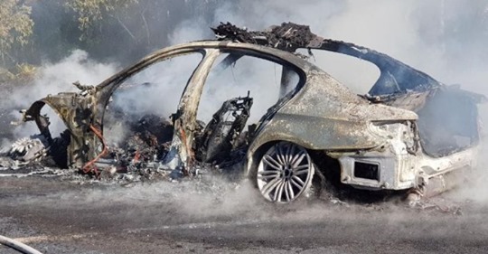 Burnt Out Pursuit Car