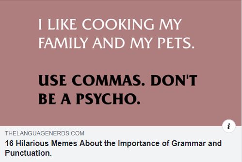 Use Commas, Don't Be A Psycho!