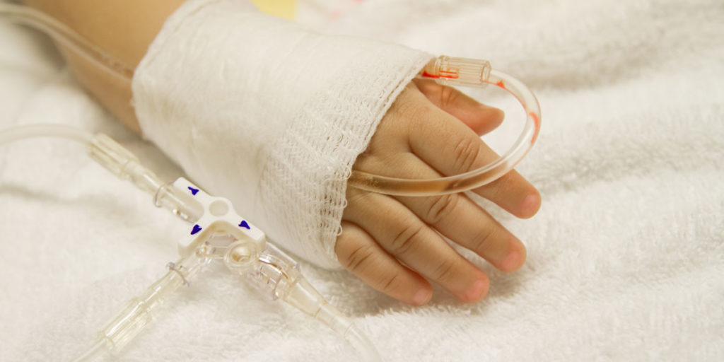 Child with intravenous