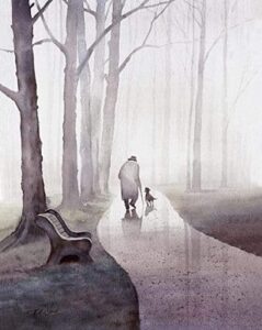Man Walking His Dog