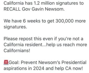 Share This to a Californian - Recall Newsom