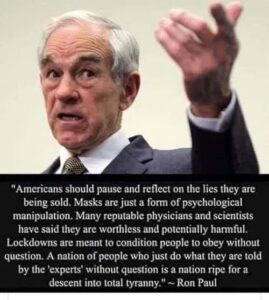 Dr Ron Paul On Mask Lies