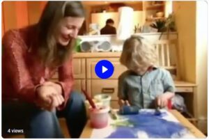 Mum And Son At Playtable