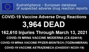 EudraVigilance COVID Vaccine 3964 Dead