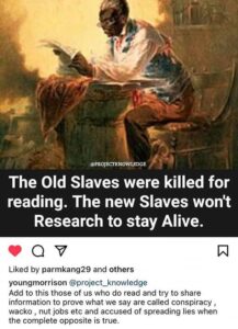 Slaves Were Killed For Reading