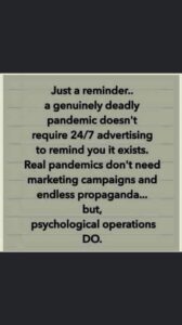 Real Pandemics Do Not Need Marketing