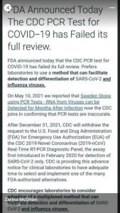 CDC Finally Admits PCR Test Invalid For Detecting Infection!