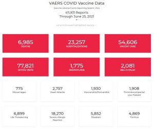 COVID Vax Tragedies 25 June 2021