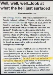 Proof Fauci Lied About HCQ