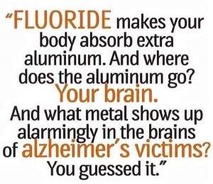 Fluoride > Aluminium > Alzheimer's
