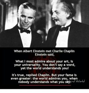 Charlie Chaplin Meets Albert Einstein