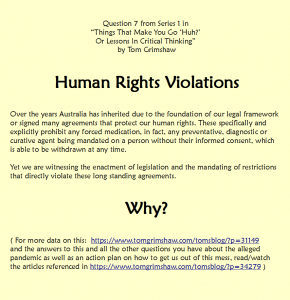 Question 7 Lockdowns in the new series "Things That Make You Go 'Huh?' or Lessons In Critical Thinking" by Tom Grimshaw