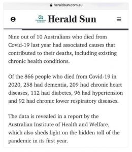 Australian Covid Deaths Commorbidities
