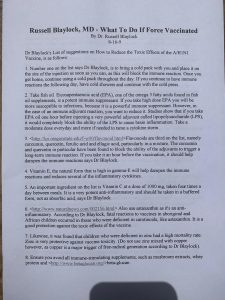 Dr Russell Blaycock Vax Protocol 1