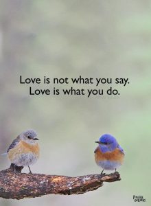Love Is Not What You Say