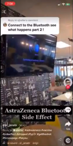 TV attempts to connect wirelessly to man in club