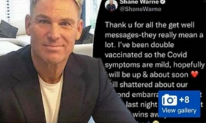 Shane Warne Vaxxed and Covid Infected