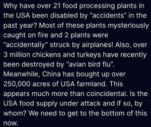 Food Distribution/Processing Plants