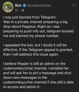 Telegram Compromised
