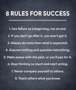 8 Rules For Success