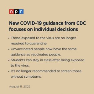 New CDC Covid Guidelines
