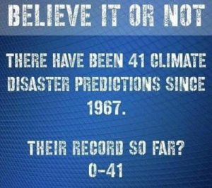 Climate Disaster Predictions - Forty-One To Zero