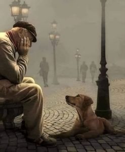 Man And  Dog