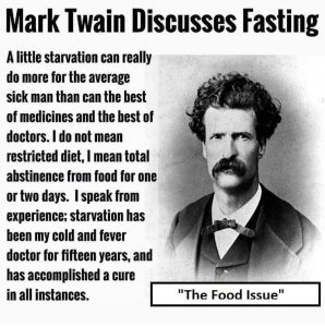 Mark Twain On Fasting