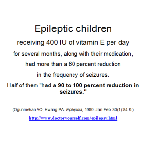 Huge News re Epilepsy and Vitamin E