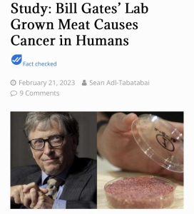 Bill Gates Lab Grown Meat Causes Cancer