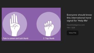Help Me Hand Signal